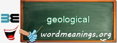 WordMeaning blackboard for geological